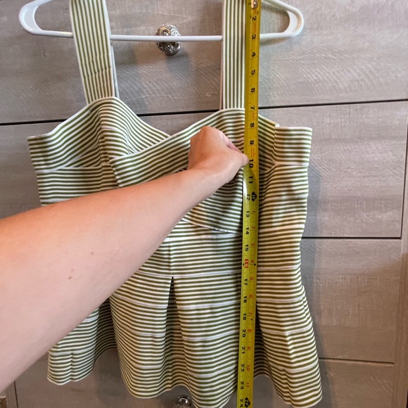 Cute Green and White Striped Peplum Top from Anthropologie / HD in Paris - Picture 15 of 15